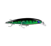 Qianly Señuelo de Pesca Minnow Artificial Flotante Ojos 3D Atractivos Cuerpo de PP Sólido Equipado con Anzuelos Fijos Adecuado para Pesca Recreativa en Agua, F