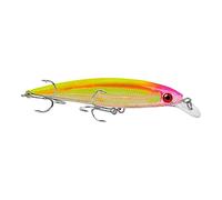 Qianly Señuelo de Pesca Minnow Artificial Flotante Ojos 3D Atractivos Cuerpo de PP Sólido Equipado con Anzuelos Fijos Adecuado para Pesca Recreativa en Agua, G