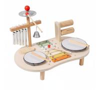 Qianly Set Música Rítmico Pedagógico Juguete Percusión No Tóxico Banco Musical Infantil con Campanas para Aula, Hogar