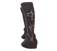Qianly Skating Leg Warmers Calcetines Termales sobre Bota Antideslizantes para Patinadoras de Hielo Decoración Elástica Adecuados para Entrenamiento Baile Yo, Punto Caqui Oscuro