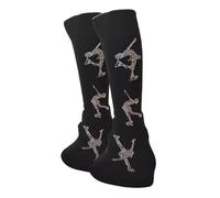 Qianly Skating Leg Warmers Calcetines Termales sobre Bota Antideslizantes para Patinadoras de Hielo Decoración Elástica Adecuados para Entrenamiento Baile Yo, Punto Negro