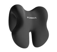 Qianly Soporte Cervical Almohada de Cuello para Oficina Ergonómica con Almohadilla Viscoelástica Funda Suave Extraíble Y Diseño Antideformante Adecuada para, Negro, tal como se describe