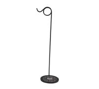 Qianly Soporte para Carrillón de Viento Estante Colgante Soporte para Gong Colgador de Pinceles Perchero Organizador Versátil de Metal Adecuado para Exhibir, Gancho de Anilla Negro