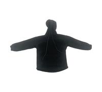 Qianly Sudadera para Figura de Acción Indumentaria para Muñeco Masculino Suéter Largo Detallado de Tela Accesorio Estilizado para Vestuario Adecuada, Negro