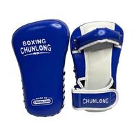 Qianly Superficies para Entrenamiento Boxeo con Correas Ajustables Ajustable Almohadillas Entrenamiento Curvas Protecciones Kickboxing para Boxeadores, Azul