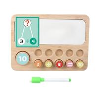 Qianly Tablero Didáctico Educativo Tablero con Rotulador Pedagógico Juguete Didáctico para Preescolares, Aula, Casa, Mesa, WWMW-Tablero De Aprendizaje De Cálculo Numérico