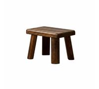 Qianly Taburete de Madera Maciza Banco Bajo Asiento Escabel Compuesto con Hechura Artesanal en Madera Paulownia Superficie Lisa y Firme Adecuado para Pasillo, 30 20 24 Cm
