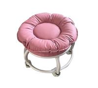 Qianly Taburete Móvil Bajo con Giratorio 360° Y Ruedas Suaves Diseño Compacto para Dormitorio Oficina O Uso Diario, Rosa, Individual