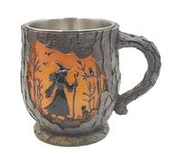 Qianly Taza de Café de Única Taza de Resina Hecha a Mano Taza Moderna Decoración Creativa de Escritorio Material de Resina Adecuada para Fanáticos D, Bruja, tal como se describe