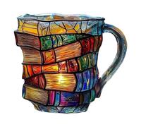 Qianly Taza Multifuncional en Forma de Libro Pintado en 3D, Regalo único para Miembros Del Club Literario, Style B, tal como se describe