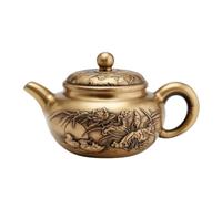 Qianly Tetera Metal Estilo Clásico Tetera con Tapa Anticorrosión Vajilla para Coleccionistas, Tetera Pequeña De Patos Mandarines
