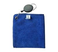 Qianly Toalla de Golf con Clip, Paño Cuadrado de Limpieza Portátil, 30 X 30 Cm, Azul