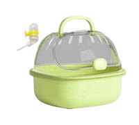 Qianly Transportador de Hámster, Caja para Animales Pequeños, Accesorio de Viaje, Verde