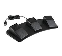 Qianly USB Pedal Interruptor Triple Conexión a PC Uso sin Software Adicional Personalización Fácil Material Adecuado para Juegos Pruebas
