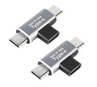 QIANRENON 2 en 1 USB C Divisor Adaptador USB C Hembra a 2 Macho T Forma Carga Conector, Solo para Carga, 2 Pcs