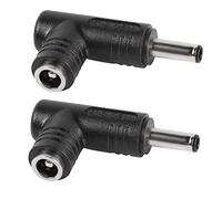 QIANRENON 240W 90 Grado Ángulo DC4.5mm x 3.0mm Ordenador portátil Adaptador Tip DC5.5 * 2.5mm Hembra a DC4.5 * 3.0mm Macho ángulo Recto Conector, para Ordenadores portátiles, 2 Pcs