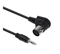 QIANRENON 3.5mm a 8Pin DIN 90°Angle Cable Adapter TRS 1/8 macho a 8Pin DIN estéreo convertidor cable 8Pin Din MIDI Cable, para el sistema de sonido de instrumento de música electrónica, 1.8m/5.9 ft
