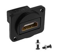 QIANRENON 4K HDMI Panel Montaje Adaptador Acoplador HDMI 1.4 Hembra a Hembra Panel Conector HDMI HD Montaje Socket, XLR Panel/D Panel Montaje, para Laptop PC Monitore Proyectore HDTV