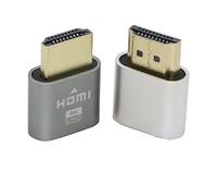 QIANRENON 4K HDMI Pantalla analógica Virtual Adaptador 3840 x 2160 @ 60Hz Enchufe ficticio de Monitor de emulador,Adecuado para Pantalla analógica, Control de Escritorio de computadora remota, 2Pcs
