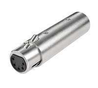 QIANRENON Adaptador de Audio XLR de 5 a 3 Pines - Convertidor DMX Hembra a Macho para Micrófono, Iluminación de Escenario y Consola