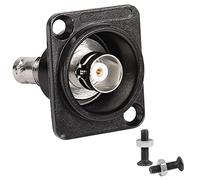 QIANRENON Adaptador de conector de montaje en panel BNC de 75 ohmios BNC hembra a hembra conector de alimentación de panel, montaje en panel XLR/tipo D, para sistema CATV de cámara de seguridad de