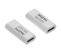 QIANRENON Adaptador de datos USB 4.0 C hembra a hembra de 140 W USB 4.0 tipo C a conector extensor de conector de carga PD140W/8K @60Hz, casco Al, para Thunderbolt 3 iPhone 15 Steam Deck, 2 unidades