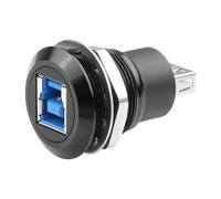 QIANRENON Adaptador de impresora USB 3.0 B a rosca A, 5 Gbps, USB 3.0 tipo B hembra a USB 3.0 hembra, panel integrado, conector de datos SuperSpeed USB B a A, para discos duros externos escáner