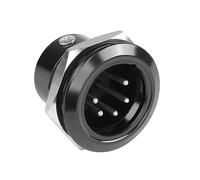 QIANRENON Adaptador de montaje fijo XLR de 5 pines con rosca de 5 polos XLR macho a terminal de soldadura, conector redondo de 5 pines XLR DMX, para mezclar consola, amplificador de sonido,