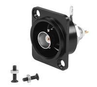 QIANRENON Adaptador de soldadura BNC para montaje en panel, 75 ohmios hembra a terminal de soldadura, 50Ω/75Ω, montaje en panel XLR/D, conector AV coaxial RF, cámara de seguridad de video, CATV,