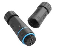 QIANRENON Adaptador doble USB 3.1 C impermeable para exteriores, 10 Gbps, 2 USB tipo C hembra a 2 hembra, conector de carga de datos sellado, protección sellada IP68, 20V5A M20, para expansión 2 USB C