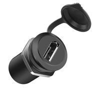 QIANRENON Adaptador DP 1.2 roscado fijo impermeable acoplador HD 4K @60Hz DisplayPort 1.2 hembra a hembra conector de montaje de mamparo DP redondo, para expansión multimedia pantalla digital Por