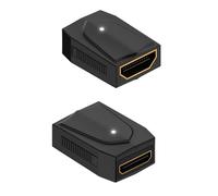 QIANRENON Adaptador HDMI a Mini HDMI 8 K, acoplador UHD2.1 HDMI hembra a mini HDMI hembra, extensor, luz LED, alargado HDMI/Mini HDMI, para cámaras HDTV, monitores proyectores, 2 unidades