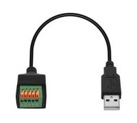 QIANRENON Adaptador USB sin soldadura, cable corto macho a conector de terminal crimpado 5 pines, enchufe de placa de resorte, 480 Mbps 5 V2 A, para bricolaje/reparación