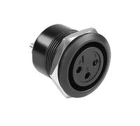 QIANRENON Adaptador XLR de montaje fijo roscado de 3 pines XLR hembra a terminal de soldadura, conector redondo XLR soldado, conector de montaje de audio, para micrófono, dispositivos de