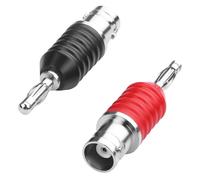 QIANRENON BNC a conector banana de 4 mm conector osciloscopio BNC hembra a conector banana de 4 mm, adaptador coaxial HF BNC a conector de lámpara de 4 mm, para cable coaxial, multímetro de prueba