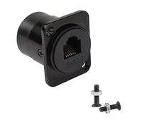 QIANRENON CAT3 RJ11 / RJ12 Panel Montaje Telefono Adaptadoras RJ11 6P6C Hembra a Hembra telefonica Conectores Montaje Tomas, para Comunicación Telefónica, Sistema de Voz de Alarma
