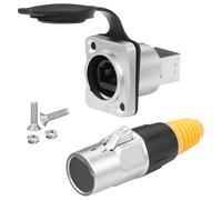 QIANRENON Cat6 RJ45 - Conector de red impermeable para exteriores RJ45 8P8C Panel adaptador hembra + cable Ethernet RJ45 resistente al agua, protección IP65, para redes LED al aire libre