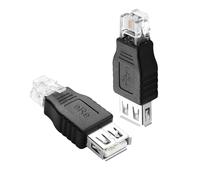 QIANRENON Conector RJ11 macho a USB hembra para teléfonos, conector RJ11 6P2C macho a USB A hembra, adaptador de línea telefónica de 2 pines RJ11/USB, convertidor de prueba, para teléfonos, máquinas