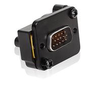 QIANRENON DB15 Montaje en panel Conector recto VGA macho a macho Convertidor de enchufe de panel VGA de 3 filas y 15 agujeros Acoplador de panel VGA, transmite señal de video analógica 1080P