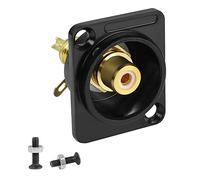 QIANRENON Dorado RCA Panel Montaje Adaptador RCA Hembra a Soldar Terminale AV Conector RCA Soldar Toma, XLR-panel/D-panel Montaje, para TV Audio Vídeo Altavoce Amplificadore S/PDIF, Blanco