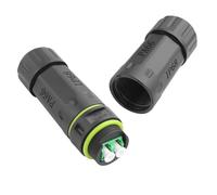 QIANRENON LC a LC Duplex Fibra de Vidrio Conector Impermeable Acoplador SM 9/125μm LC/APC Hembra a LC/APC Hembra Singlemode Fibra Exterior Sellado Adaptador Extender IP68, M20, para Exterior FTTH