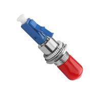 QIANRENON LC a ST Híbrido Fibra Simplex Acoplador Adaptador SM 9/125μm LC/UPC Macho a ST/UPC Hembra Fibra óptica Interfaz Conector, para óptica Potencia Medidor Patch Cord Roja Luz Pen FTTH