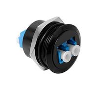 QIANRENON LC Fibra Empotrable Roscado Montaje Fijo Adaptador LC Hembra a Hembra Panel Montaje Red Conector Módulo LC dúplex Monomodo, Instalación en Equipo Armarios,Panele,Escritorio,Suelo Enchufe