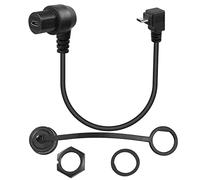 QIANRENON Micro USB Montaje Empotrado de Panel Impermeable 90° ángulo Recto Extensión Cable Micro USB 5 Pin Macho a Hembra,para Fijar en el salpicadero del Coche, Barco, Motocicleta, 28cm (Arriba)