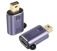 QIANRENON Mini DP a Mini DP Adaptador 8K@60Hz Mini DisplayPort 1.4 Macho a Mini DP1.4 Hembra Conector Extensión Mini DP Puerto, con Colgar Agujero y LED Luz, para Tablet, MacBook, Surface HDTV, 2Pcs