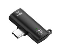 QIANRENON PD100W USB C Teléfono Móvil Carga TF Lector de Tarjetas 2 en 1 Adaptador USB Tipo C Macho a Tipo C Hembra y Micro SD Memory Karteslot Conector Convertidor Luz LED Mosquetón Ojal para