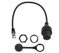 QIANRENON RJ11/RJ12 6P6C Panel Montaje Impermeable Conector CAT3 RJ12 Macho a Hembra Exterior Telefónica Línea Zócalo,IP67 Impermeable,para Comunicación Telefónica, Alarma Voz Sistema,39 cm/15,3 in