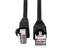 QIANRENON RJ50 10P10C Cat 5E 26AWG Cable macho a macho Enchufe de cristal modular con conectores de blindaje para impresión láser Equipo de control industrial 0.5M/20 pulgadas