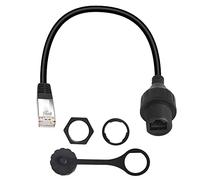 QIANRENON RJ50 10P10C Panel Montaje Impermeable Conector CAT5e RJ50 Hombre a Mujer Exterior comunicación extensión Cable IP67,Conexiones de micrófono para Datos y radios móviles,39 cm/15,3in