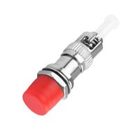 QIANRENON ST Macho a FC Hembra Simplex Fibra óptica Conector Adaptador ST/UPC a FC/UPC SM 9/125μm Híbrida Fibra Convertidor Acoplador, para óptica Potencia Medidor Patch Cord Roja Luz Bolígrafo